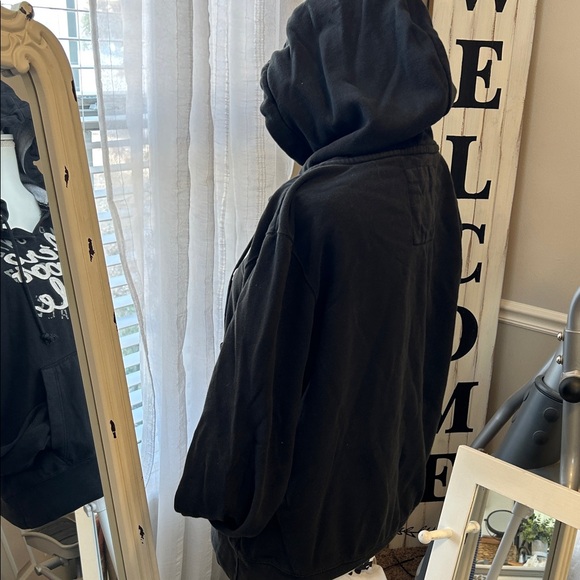 Aeropostale Charcoal Hoodie with Cream Logo - Picture 6 of 7